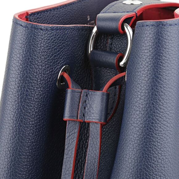 Louis Vuitton Shoulder Bag LockMe Bucket Navy Marine Rouge - Picture 9 of 9